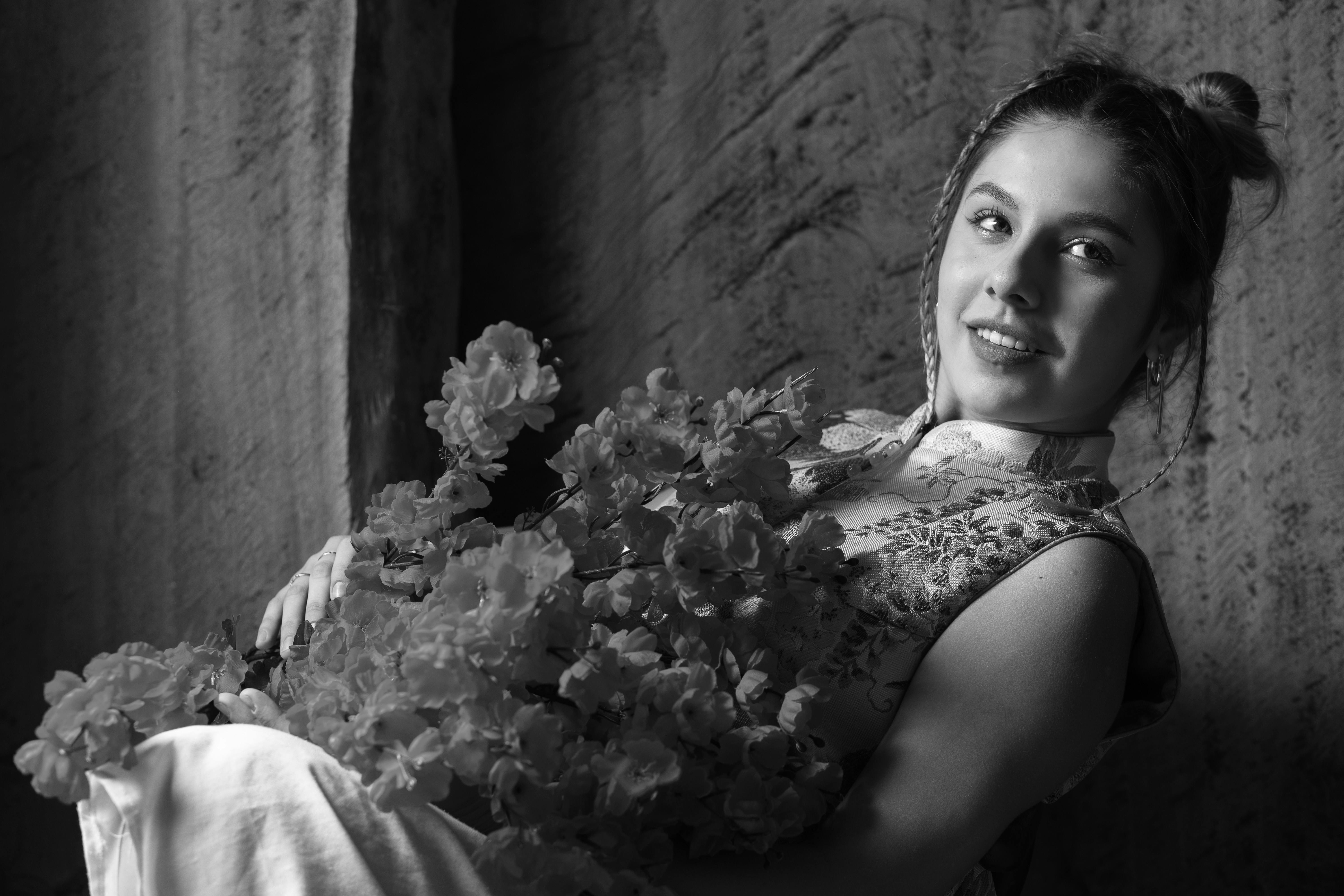 Dramatic Black and White Portrait